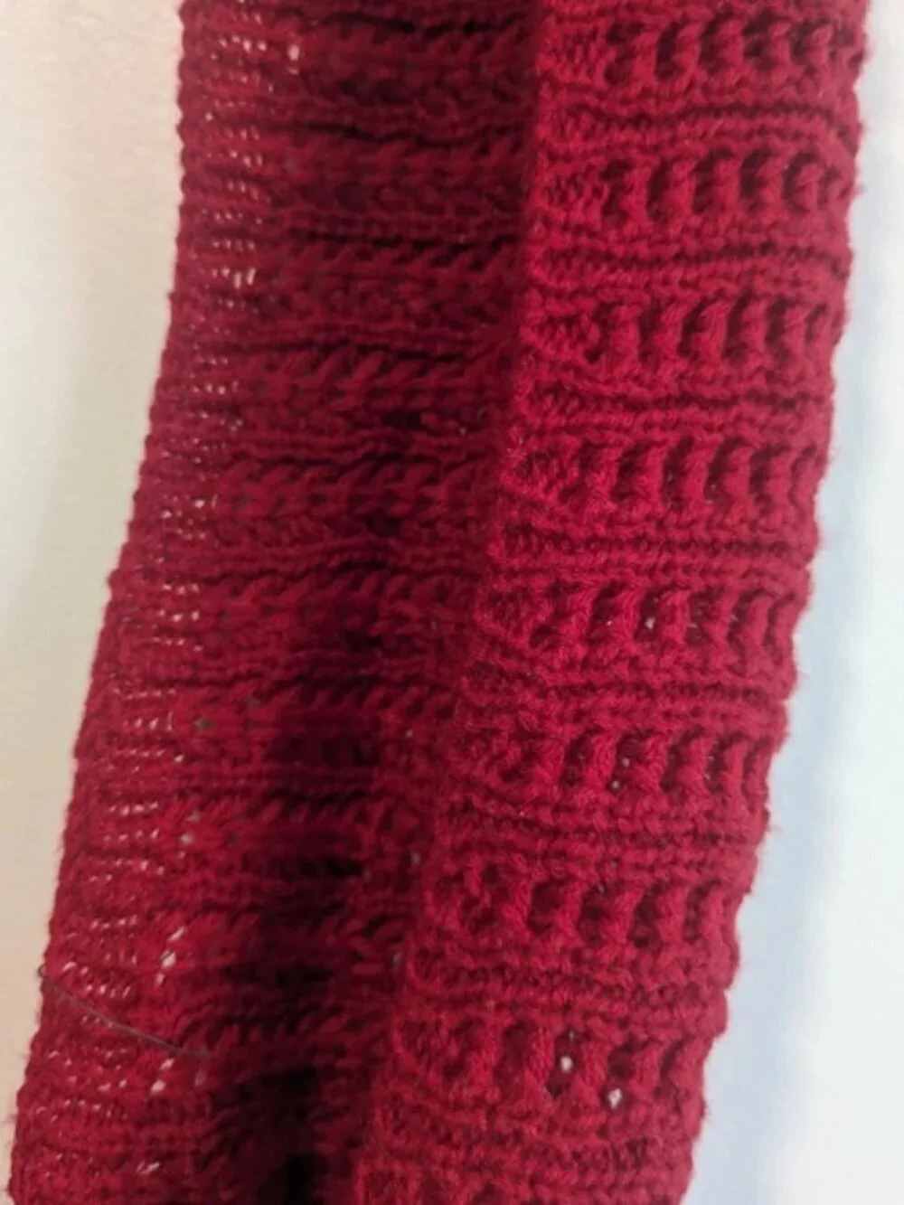 Burgundy Knit Circle Infinity  Scarf